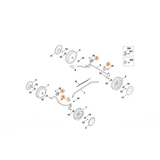 STIHL  Uchwyt osi 6371 704 1211